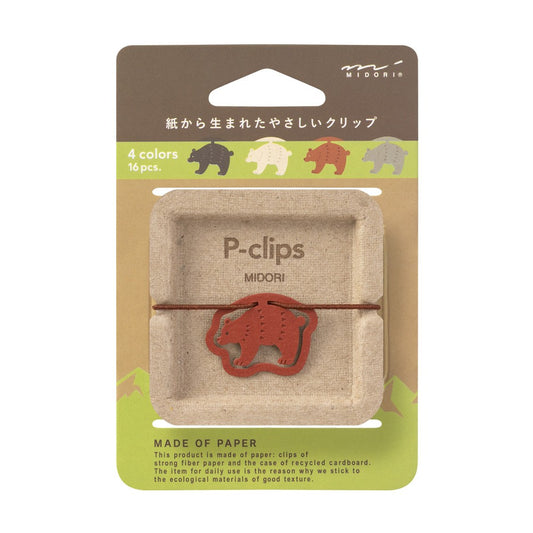 Midori P-Clips Bear Paper Clips