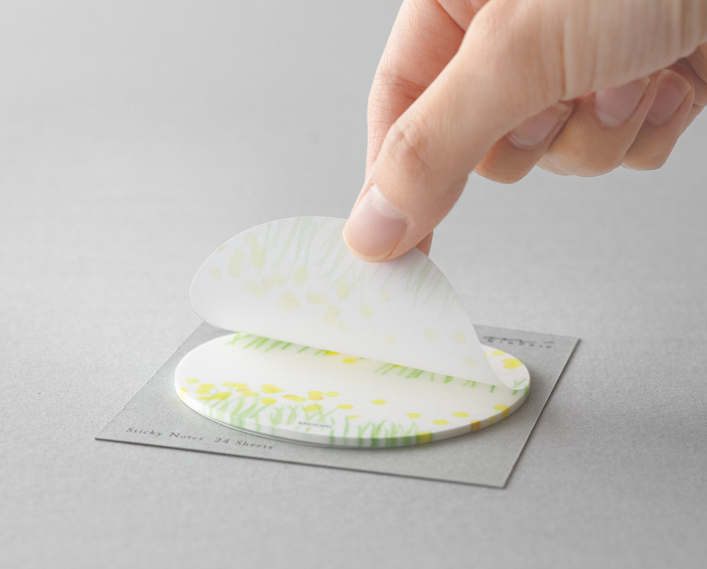 Midori Sakura Fusen Sticky Notes Yellow Flowers