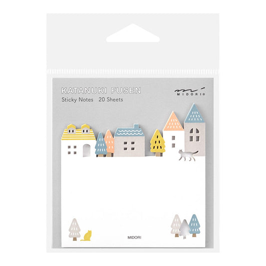 Midori Katanuki Fusen Sticky Notes City