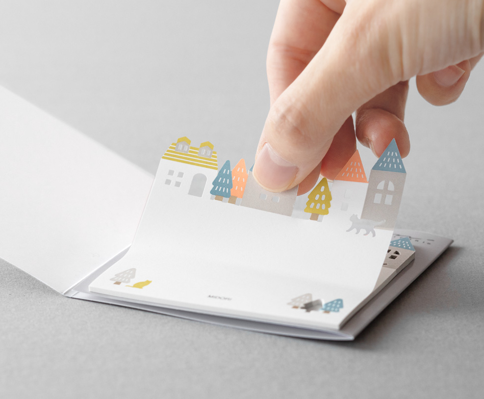 Midori Katanuki Fusen Sticky Notes City