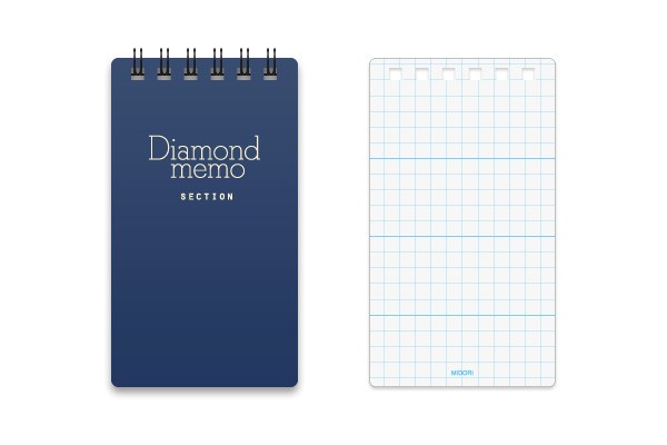 Midori Diamond Memo Blue L