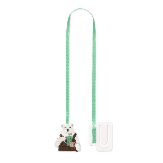 Embroidered Bookmark Midori Bookmarker Clip Bear