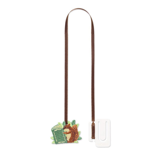 Zakładka haftowana Midori Bookmarker Clip Wiewiórka