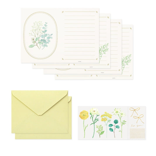 Midori Stationery 497 Bouquet Green