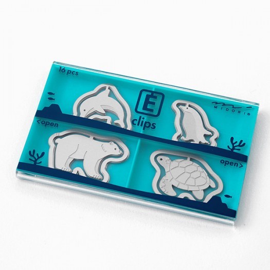 Midori E-Clips Aquatic Animals Paper Clips