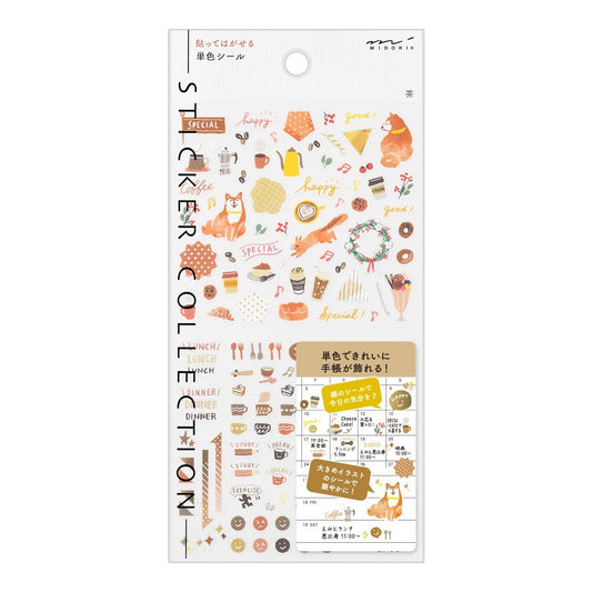 Midori Sticker Collection Stickers Color Brown