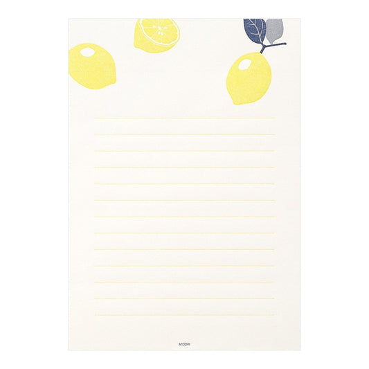 Midori 476 Letterpress Lemon Stationery
