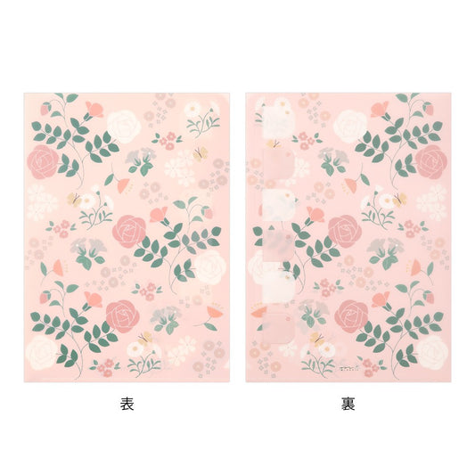 Midori Index Clear Folder A4 | Flowers