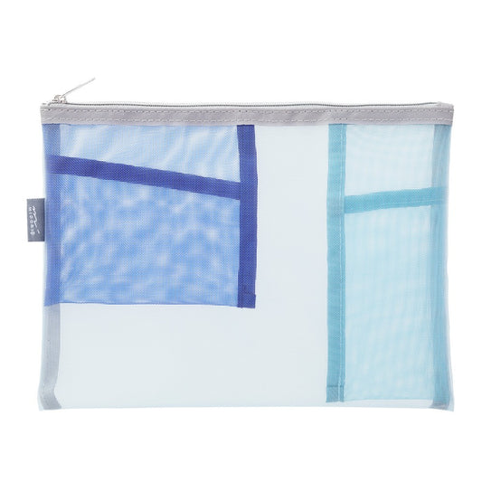 Midori Pen & Tool Pouch Mesh Light Blue