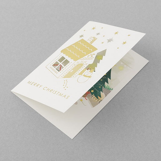 Midori Card Christmas card with a window House