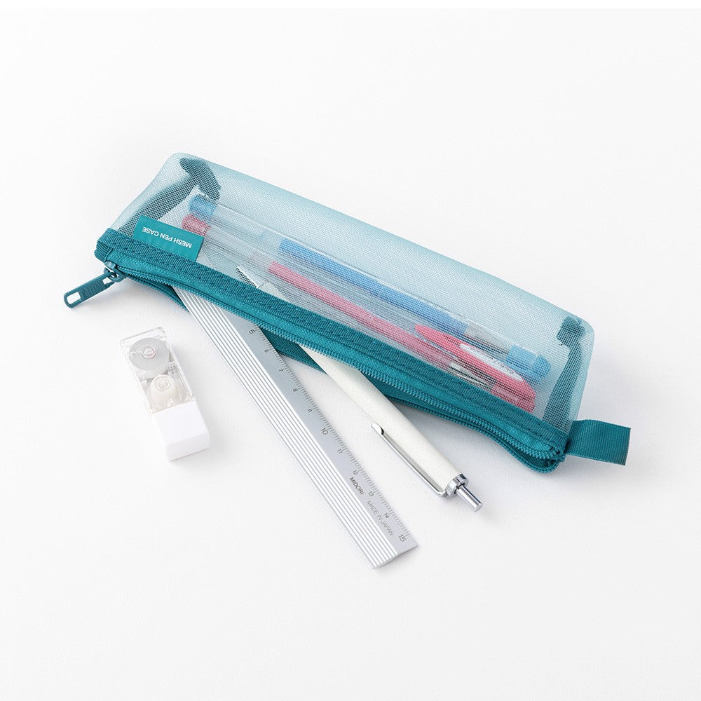 Piórnik Midori Mesh Pen Case Niebieski