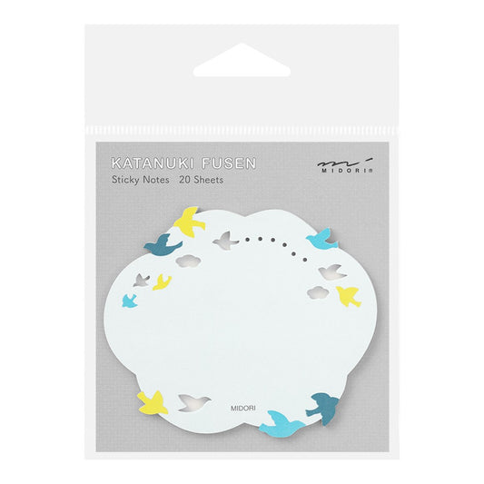 Midori Katanuki Fusen Sticky Notes Birds
