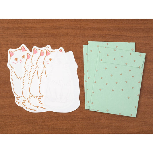 Midori 924 Die-cut Cat Stationery