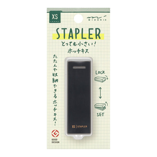 Midori XS Black Paper Stapler