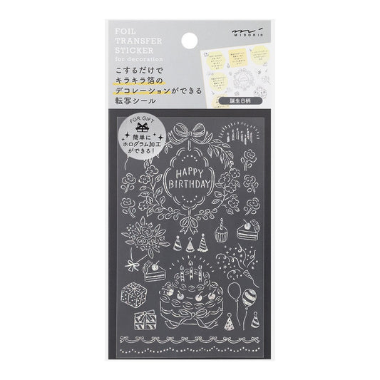Midori Transfer Stickers Birthday