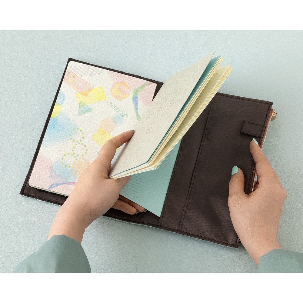 Midori Yuru Log B6 Canvas Cover | Blue