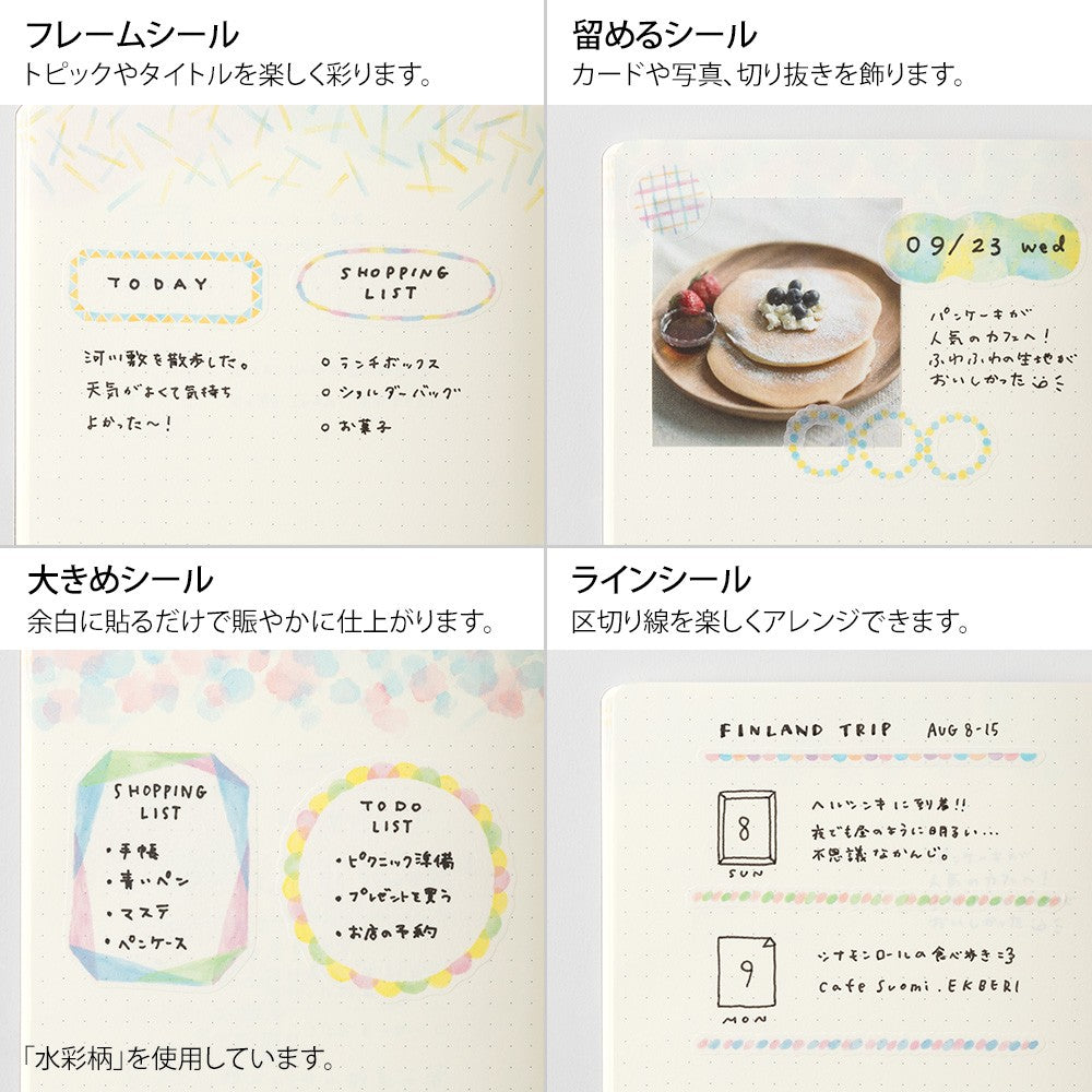Midori Yuru Log Stickers 2 Sheets | Cats