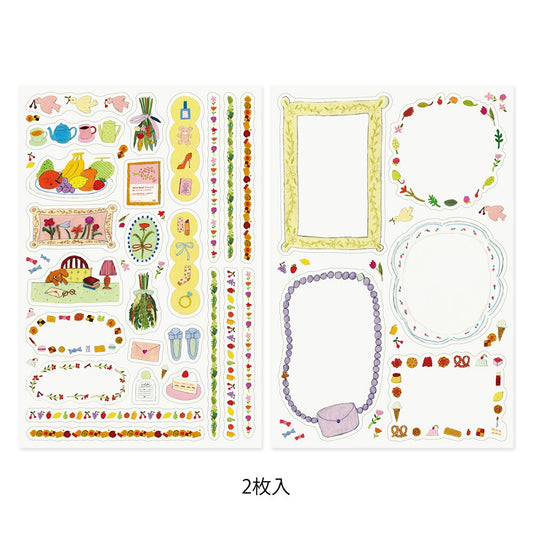 Midori Yuru Log Stickers 2 Sheets | Life