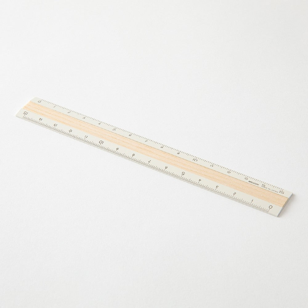 Midori 15cm Ruler | Ivory + White Wood