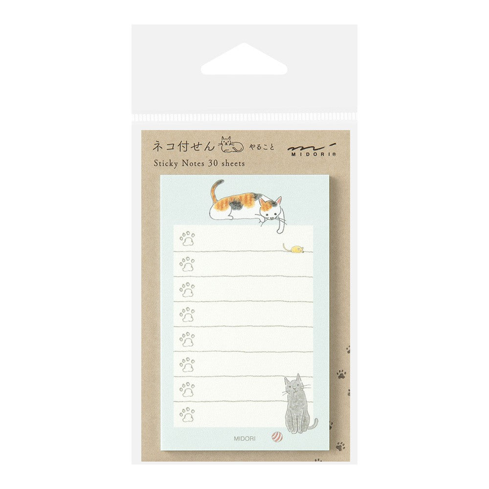 Midori Sticky Notes To Do | Green with Cat