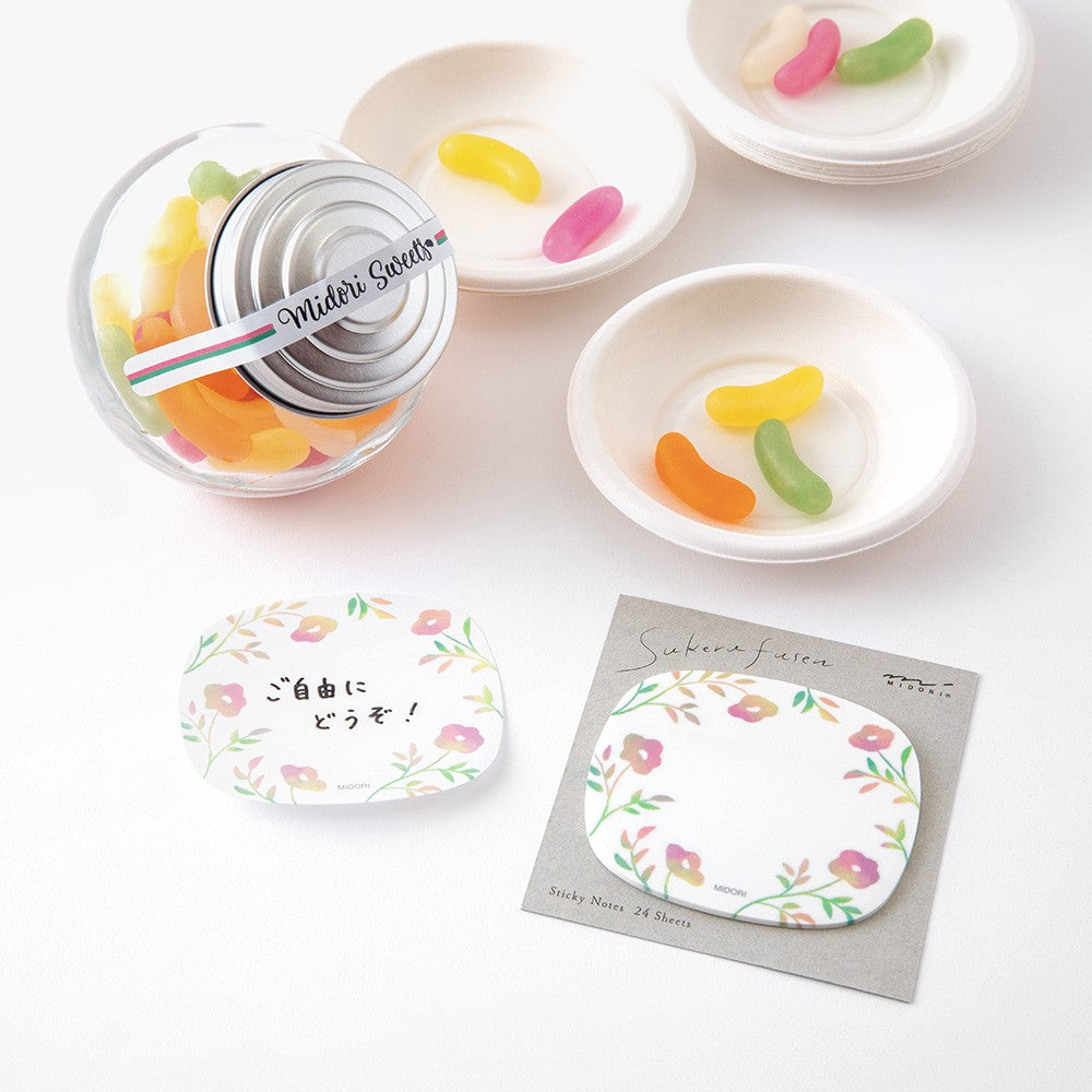 Midori Sakura Fusen Sticky Notes Pink Flowers