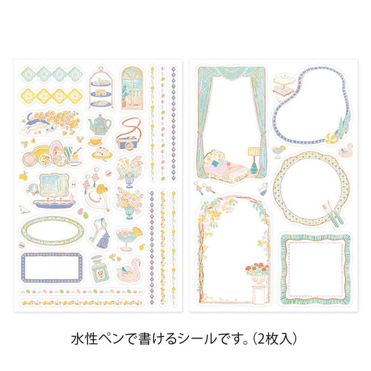 Midori Yuru Log Decoration Sticker 2 sheets Travel & Hotel