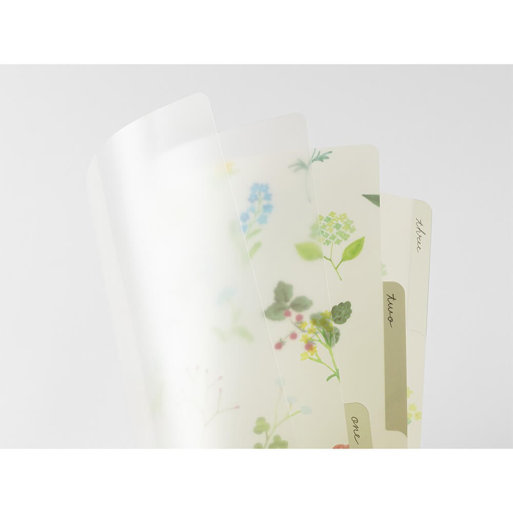3-Pocket Clear Folder A4 Flowers C