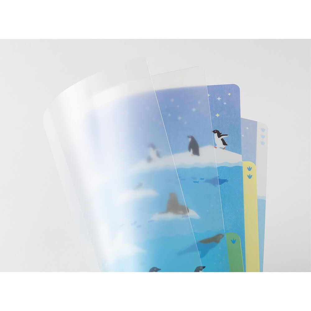 3-Pocket Clear Folder A4 Sea Creatures