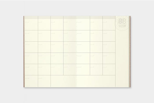Traveler's Notebook Refill 006 (Passport Size): Monthly Undated Planner