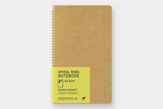 TRC Spiral Ring Notebook Paper Pocket A5 Slim