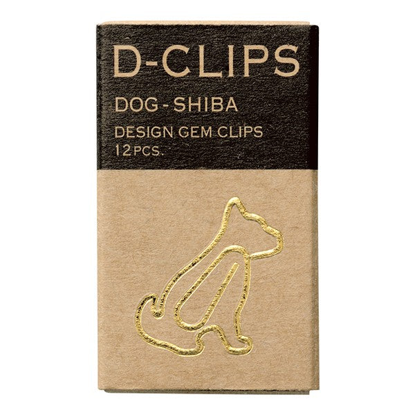 Midori D-Clips Mini Shiba Dog Paper Clips