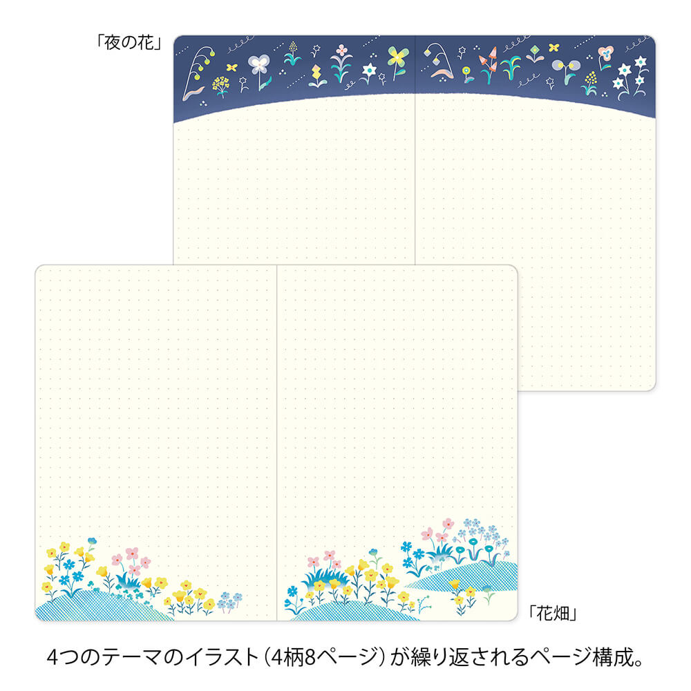 Notatnik Midori Yuru Log B6 | Kwiaty