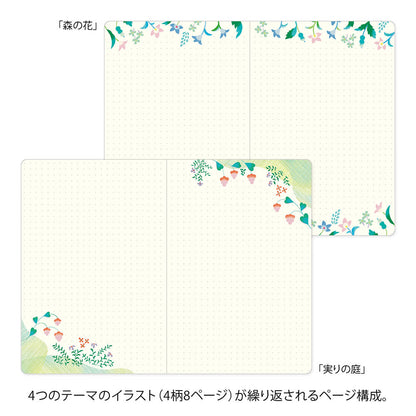 Notatnik Midori Yuru Log B6 | Kwiaty