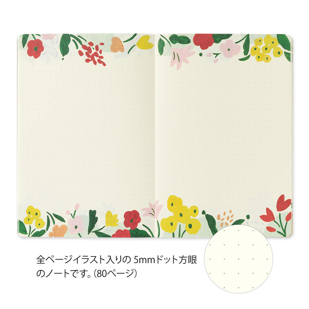 Notatnik Midori Yuru Log B6 | Kwiatowa abstrakcja