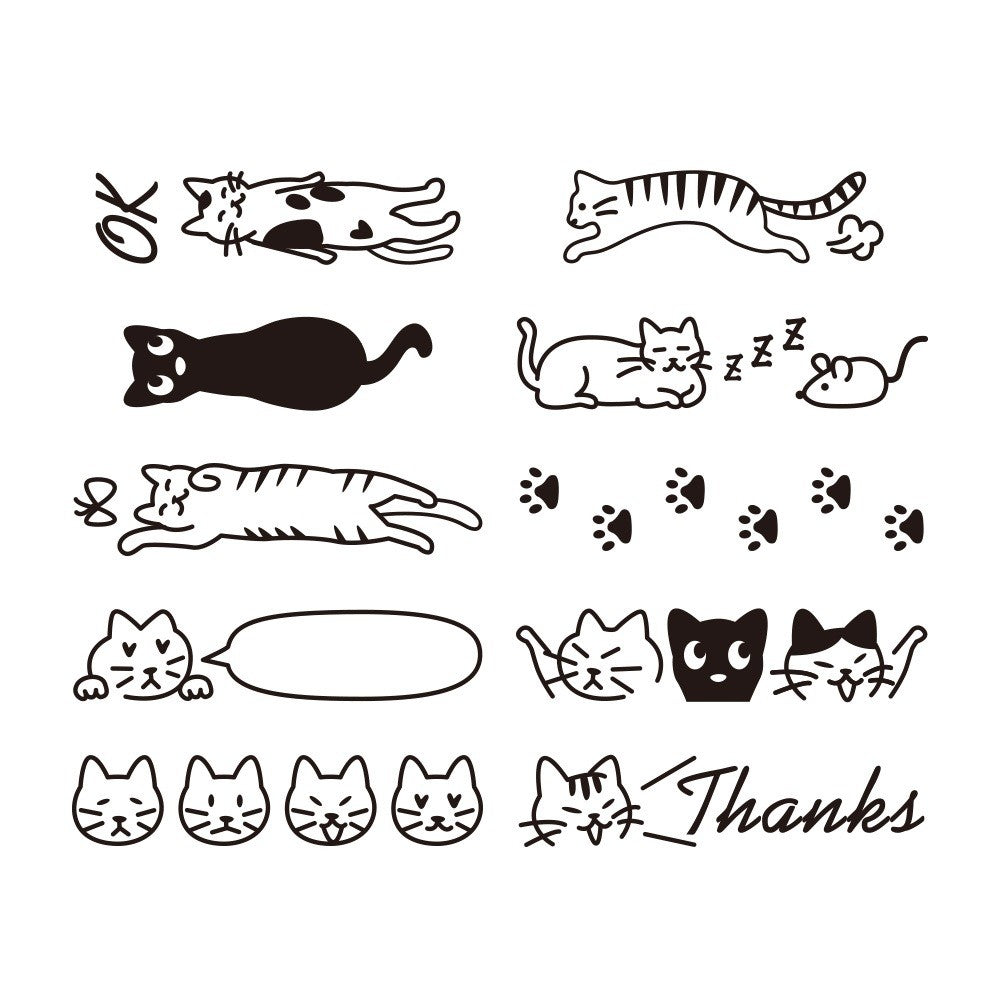 Pięczątka Midori Paintable Stamp Kot