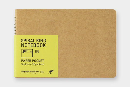 TRC Spiral Ring Notebook Paper Pocket B6