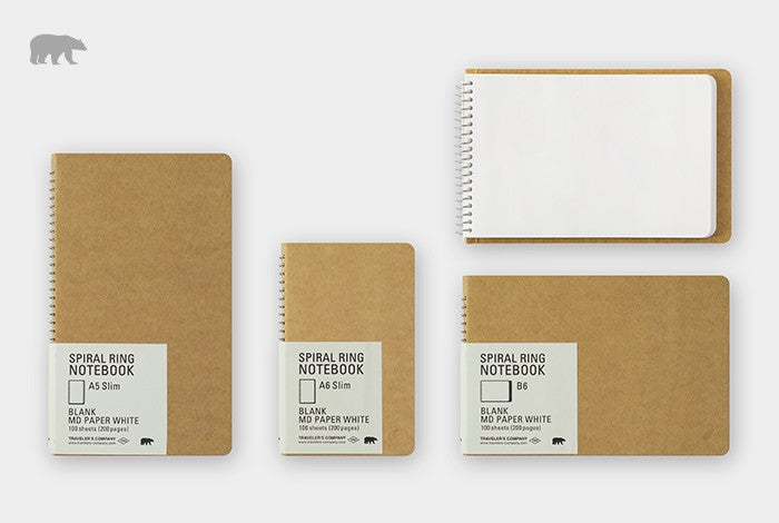 TRC Spiral Ring Notebook MD White A6 Slim