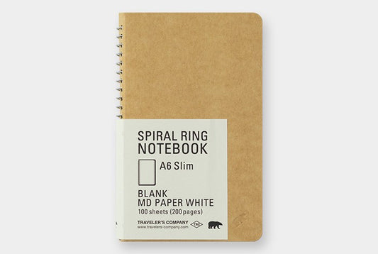 TRC Spiral Ring Notebook MD White A6 Slim