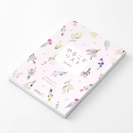 Notes Midori To Do Memo Pad Kwiaty