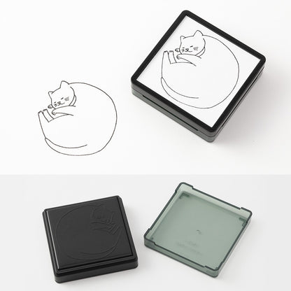 Pięczątka Midori Paintable Stamp Pre-inked Kot