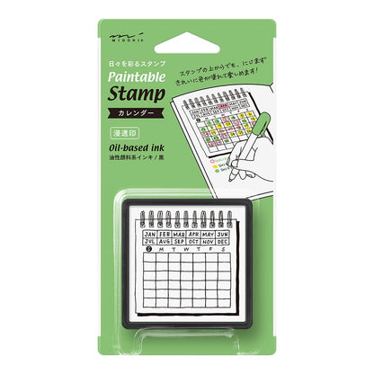 Pięczątka Midori Paintable Stamp Pre-inked Kalendarz