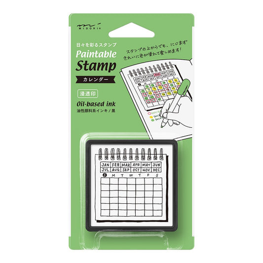 Pięczątka Midori Paintable Stamp Pre-inked Kalendarz
