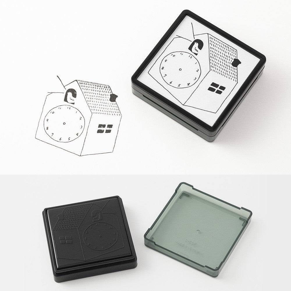 Pięczątka Midori Paintable Stamp Pre-inked Zegar
