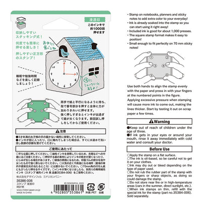 Pięczątka Midori Paintable Stamp Pre-inked Zegar