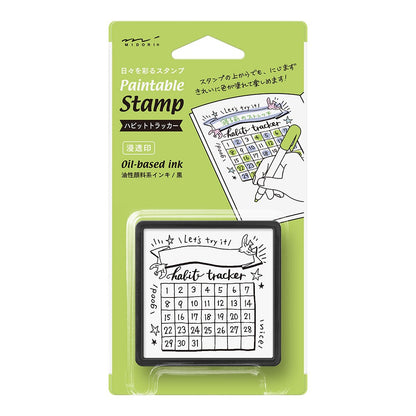 Pięczątka Midori Paintable Stamp Pre-inked Habit Tracker