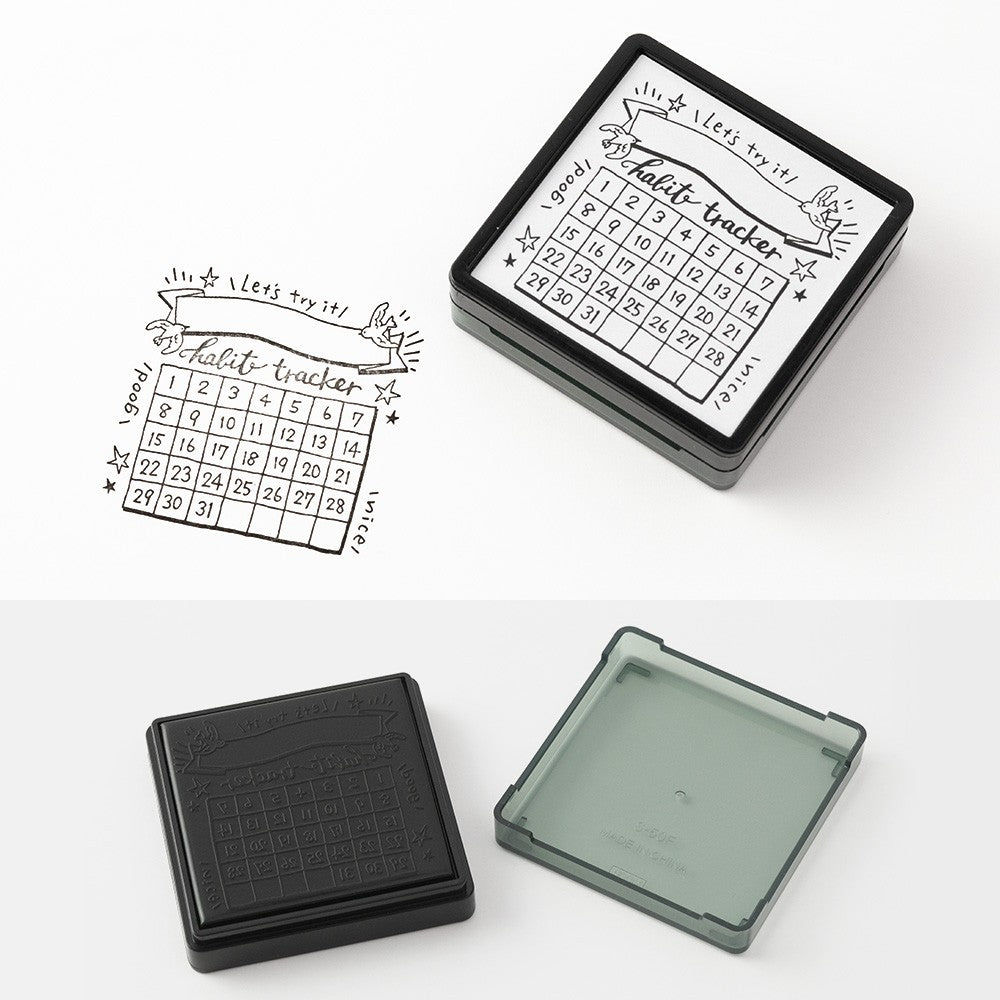Pięczątka Midori Paintable Stamp Pre-inked Habit Tracker