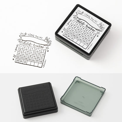 Pięczątka Midori Paintable Stamp Pre-inked Habit Tracker