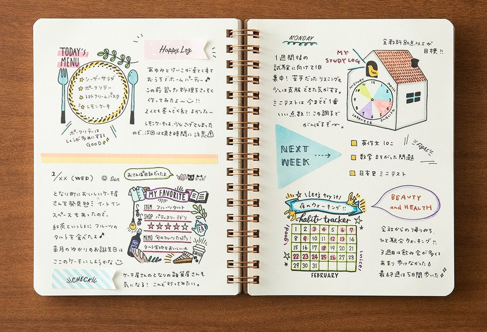 Pięczątka Midori Paintable Stamp Pre-inked Habit Tracker