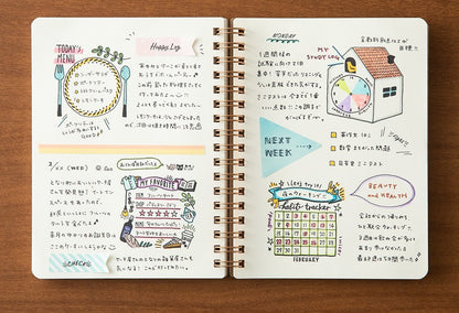 Pięczątka Midori Paintable Stamp Pre-inked Habit Tracker