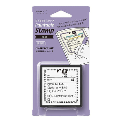 Pięczątka Midori Paintable Stamp Pre-inked Telefon